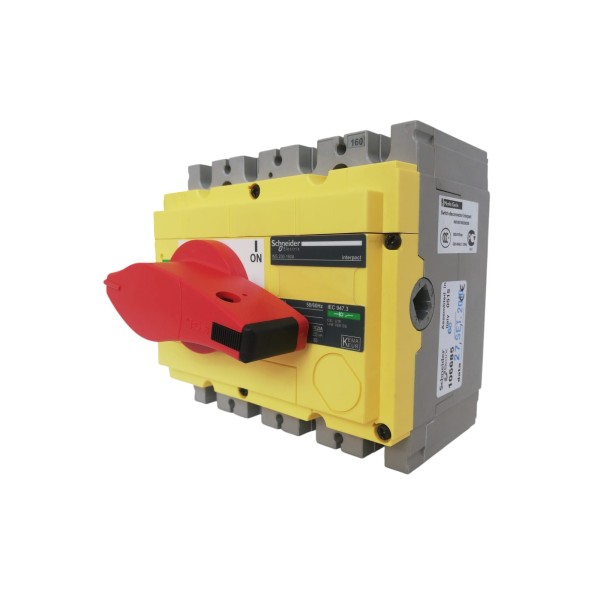 Interrupteur-sectionneur Schneider 31124 ins250 3P 160A avec poignée rouge